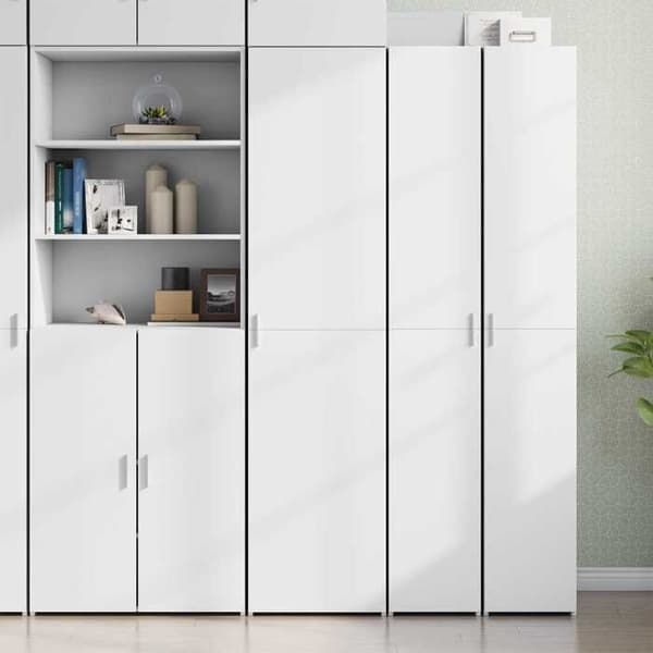 Maison Exclusive - Vit hög buffé 45x42,5x185 cm ingenjörsträ