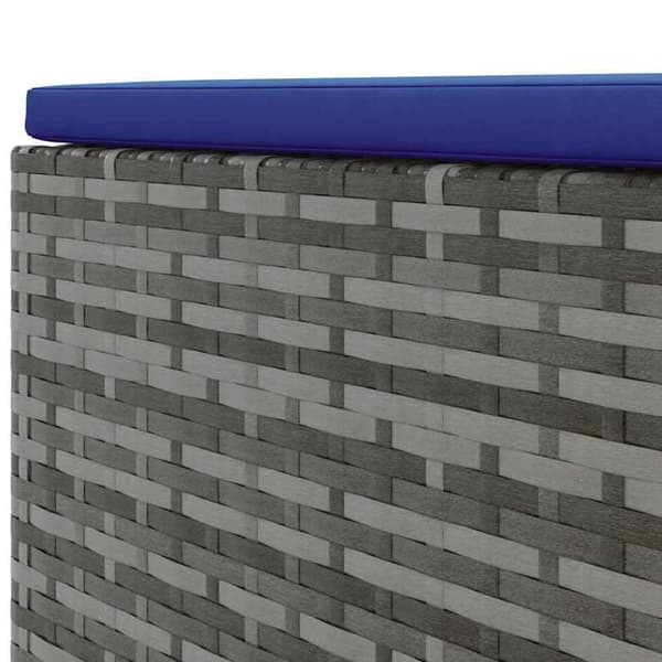 Maison Exclusive - Trädgårdsmöbler 5 delar med kuddar Grå Flätad resin