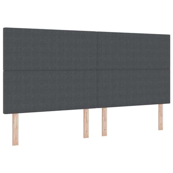 Maison Exclusive - LED-huvudgavel Mörkgrå 200 cm Sammetstyg Mörkgrå