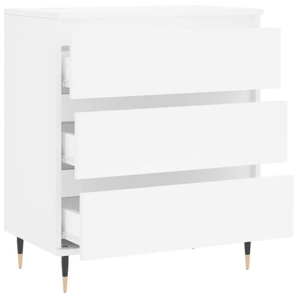 Maison Exclusive - Hvid Buffet 60x35x70 cm Ingeniørtræ