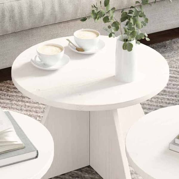 Maison Exclusive - Soffbord 3 st Vit 49 x 49 x 30 cm Vit