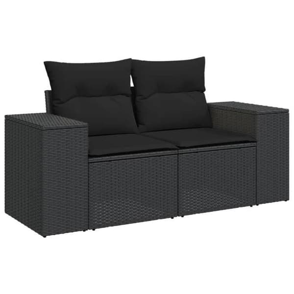 Maison Exclusive - Trädgårdsmöbler med kuddar 10 delar grå flätad resin