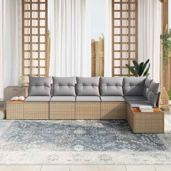 Maison Exclusive - Trädgårdsoffmöbelset 6 pc 6-sits