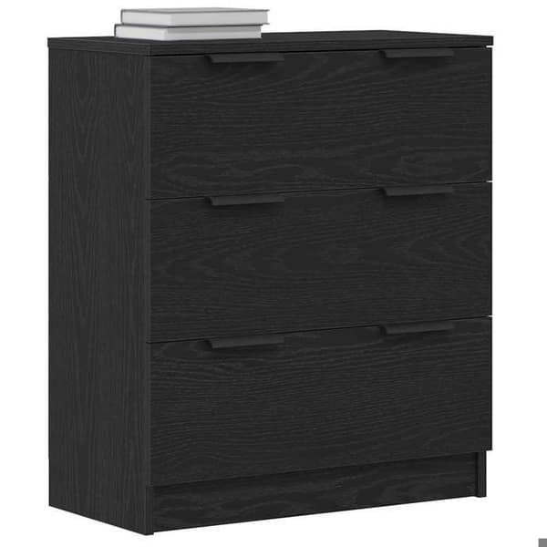 Maison Exclusive - Buffet Sort egetræ 60 x 30 x 70 cm Ingeniørtræ svart ek