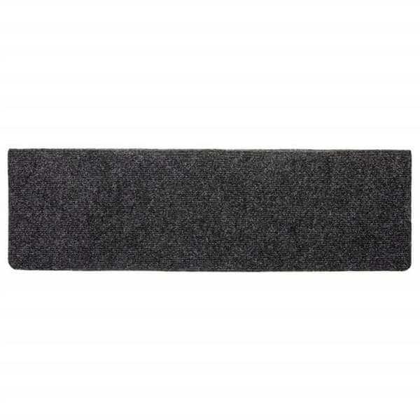 Maison Exclusive - Selvklæbende trappetæpper, 10 stk., 65 x 21 x 4 cm, Mørkegrå, rektangulær kant Mörkgrå