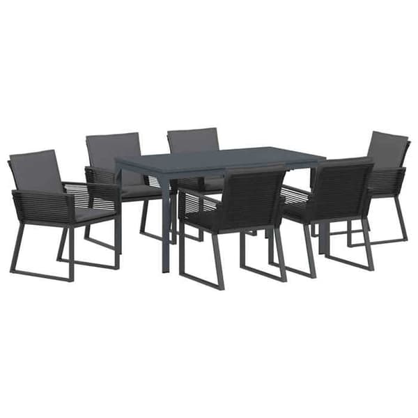 Maison Exclusive - 7 pc have spisebordssæt Anthracit antracit