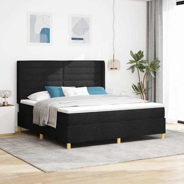 Lys 2 pladser - EKSKLUSIV HUS - Maison Exclusive - 180 x 200 cm - Sort - Indbyggede LED-striber Svart