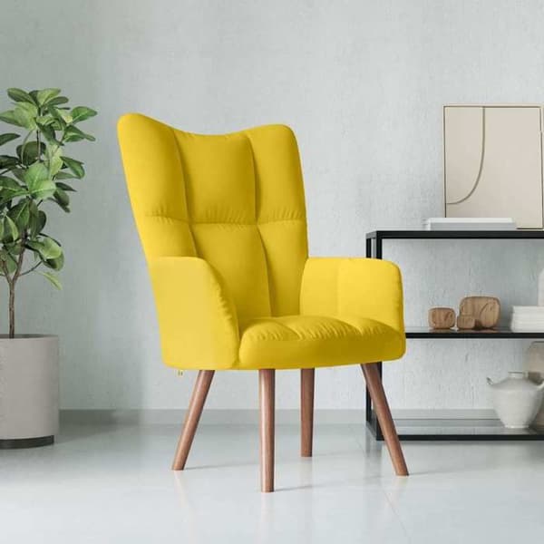 Maison Exclusive - Avkopplingsstol Gul senap Sammet Senap gul