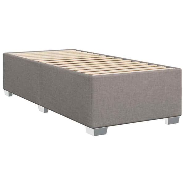 Maison Exclusive - Boxspring seng med madras Taupe 100 x 200 cm Stof