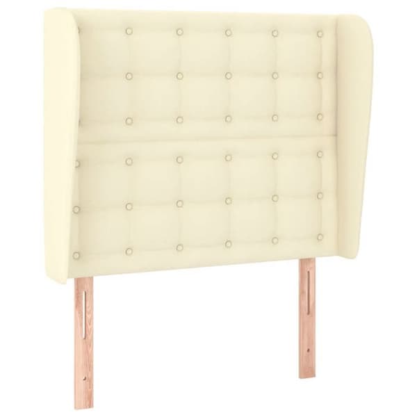 Maison Exclusive - Hovedgærde med ører Creme 103x23x118/128 cm Simililæder