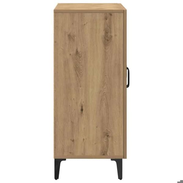 Maison Exclusive - Buffet i egetræ, håndlavet 90x34x80 cm, ingeniørtræ