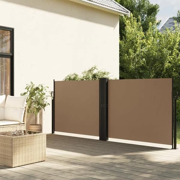 Maison Exclusive - Retractable side awning taupe 140x1200 cm