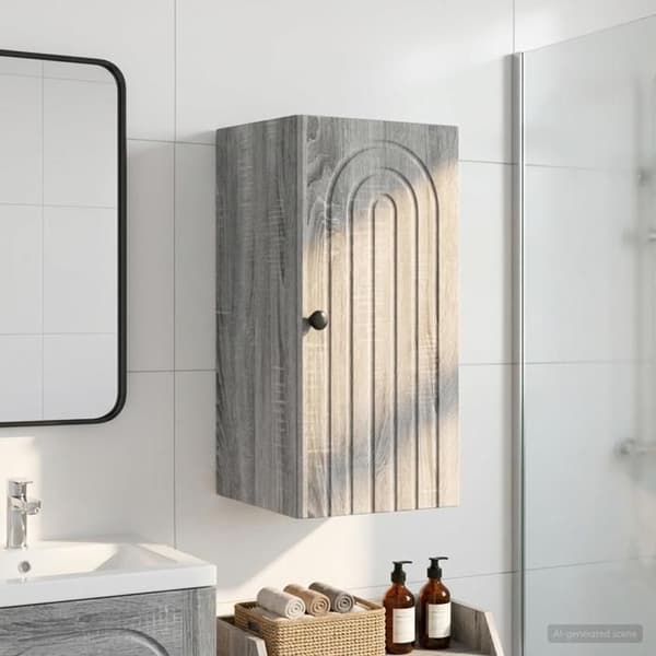 Maison Exclusive - Väggmonterad badrumsskåp ALKMAAR Sonoma grå