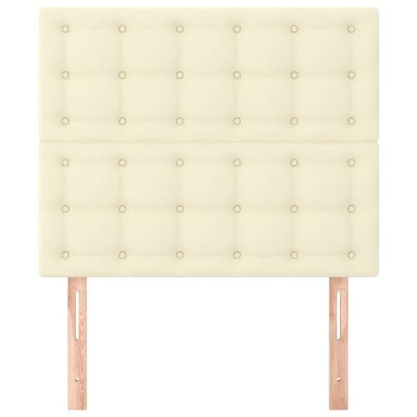 Maison Exclusive - Hovedgærde Creme 100x5x118/128 cm Simililæder Grädde