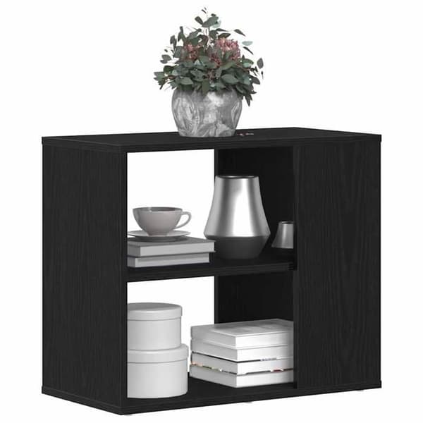 Maison Exclusive - Buffet Sort egetræ 60 x 30 x 50 cm Ingeniørtræ svart ek