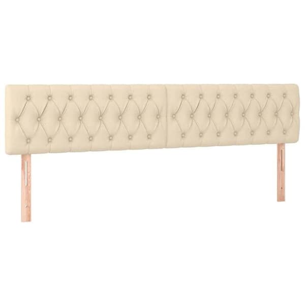 Maison Exclusive - Vuodepääty Kermansävy 200x7x78/88 cm Kangas Grädde