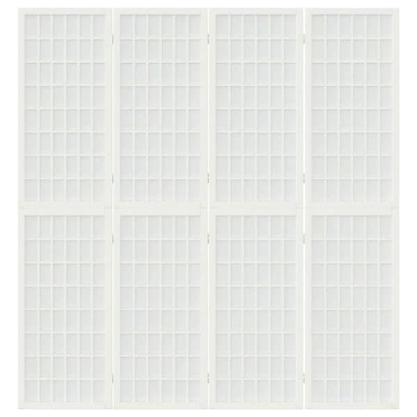 Maison Exclusive - Fällbar avskiljande vägg 4 paneler 160x170 cm Vit Vit