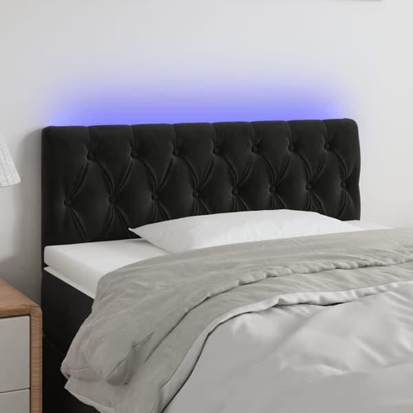 Maison Exclusive - LED-päätymustalla 90x7x78/88 cm sametti Svart