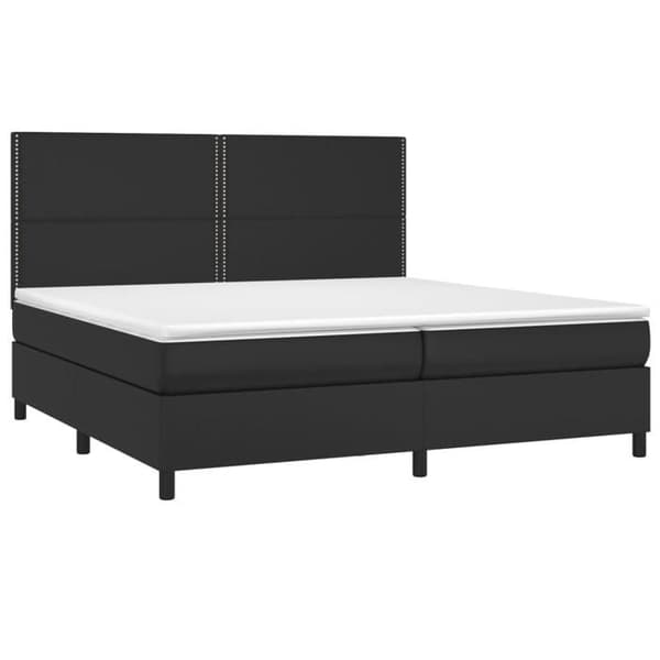 Maison Exclusive - Sengebunde med madras og LED Sort 200x200 cm