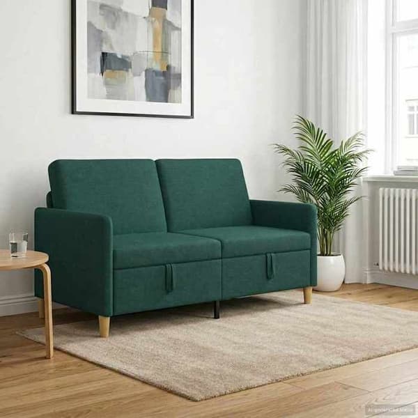 Maison Exclusive - Sofa med opbevaring Mørkegrøn 152 x 78 x 87 cm Polyester