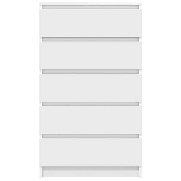 Dressoir - MAISON EXCLUSIVE - Kommode 60 x 36 x 103 cm - Hvid - 5 skuffer - Ingeniørtræ Vit