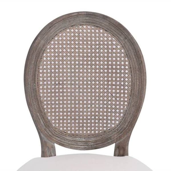 Maison Exclusive - Matstolar set om 6 i krämfärgad tyg Grädde