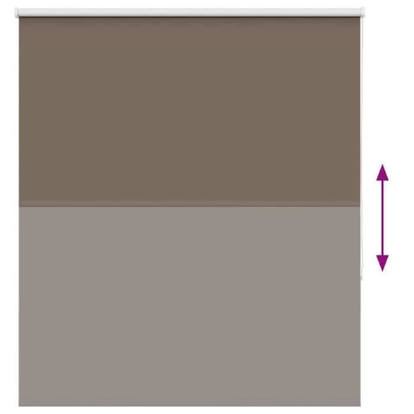 Maison Exclusive - Rullgardin mörkläggande kaffe 120x150cm tygbredd Kaffe