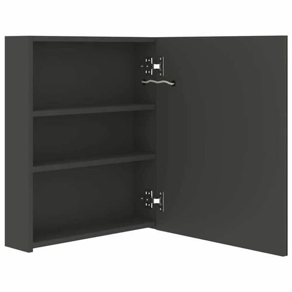 Maison Exclusive - Badrumsspegelskåp med LED-belysning antracit 50x14x60 cm