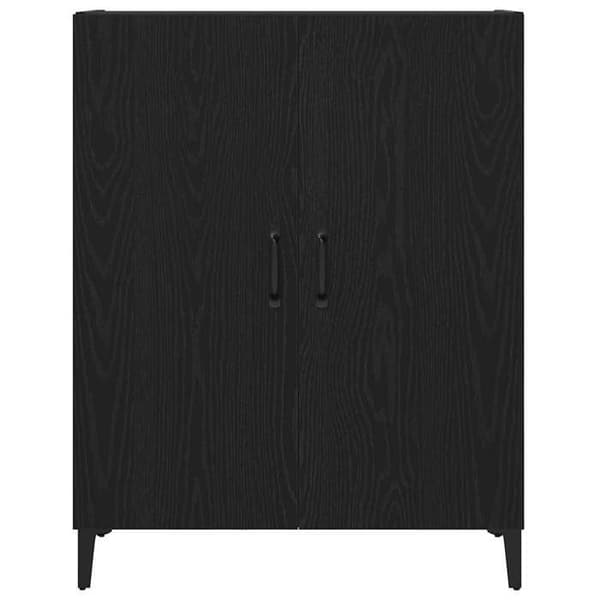 Maison Exclusive - Buffet i sort egetræ 69,5x34x90 cm i ingeniørtræ