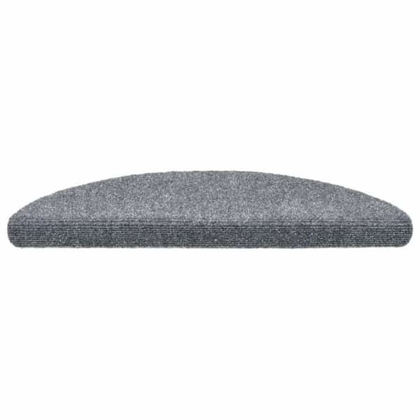 Maison Exclusive - Selvklæbende trappetæpper 20 stk. 56 x 17 x 3 cm Lys grå Halvcirkelformet