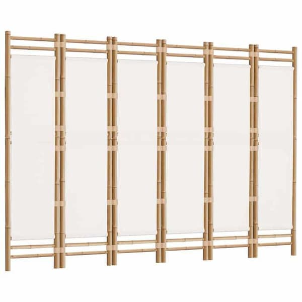 Maison Exclusive - Foldbar skillevæg 6 paneler 240 cm Bambus og lærred