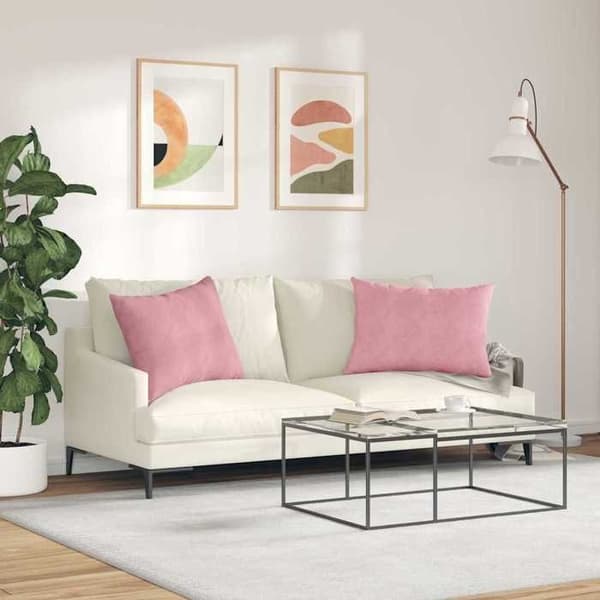 Maison Exclusive - Soffkuddar 2 st Rosa 70 x 50 cm Ros