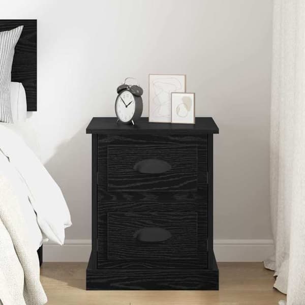 Maison Exclusive - Natbord Sort eg 39 x 39 x 47,5 cm