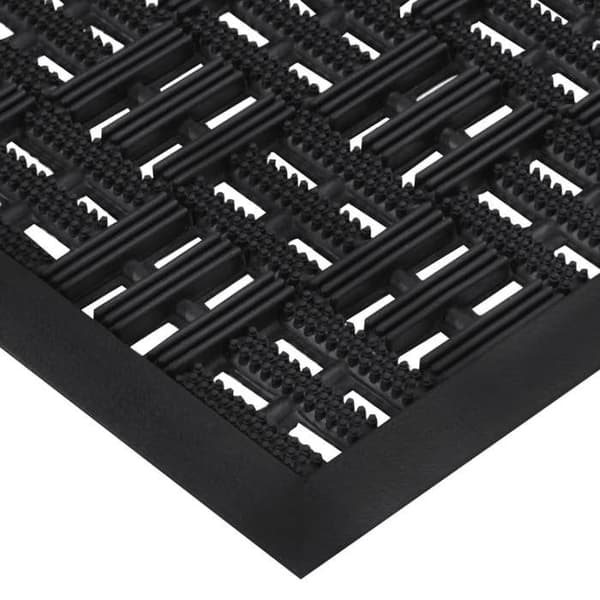 Maison Exclusive - Suorakulmainen matto 45x75 cm kumia Svart