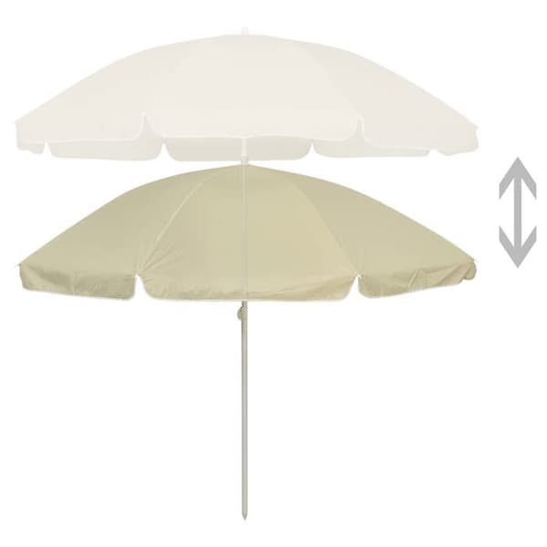 Strandparasol - Eksklusivt Hus - Sandgul - Diameter 240 cm - Justerbar polyester