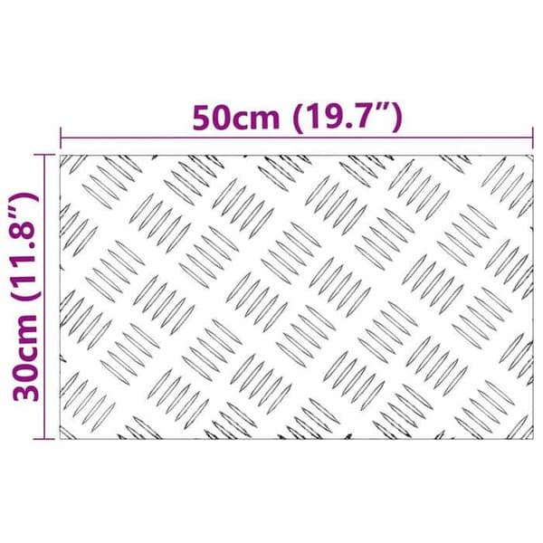 Maison Exclusive - Nez de marche 4 pc 50 x 30 cm Silver Aluminium Rektangulär Silverfärgad (aluminium)