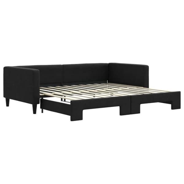 Maison Exclusive - Sovesofa med udtræk uden madras sort 100x200 cm