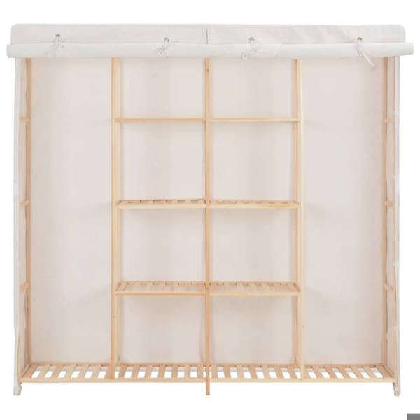 Maison Exclusive - Garderob Vit 173x40x170 cm Tyg Vit