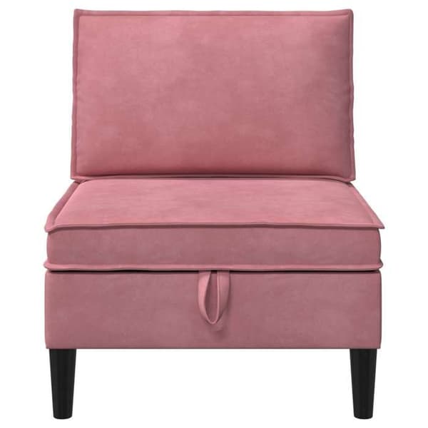 Maison Exclusive - Mellem sofa med opbevaring i rosa velour