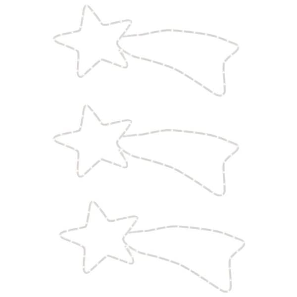 Maison Exclusive - Julkometfigurer 48 LED 3 st Varmvit 65x28 cm Vit varm