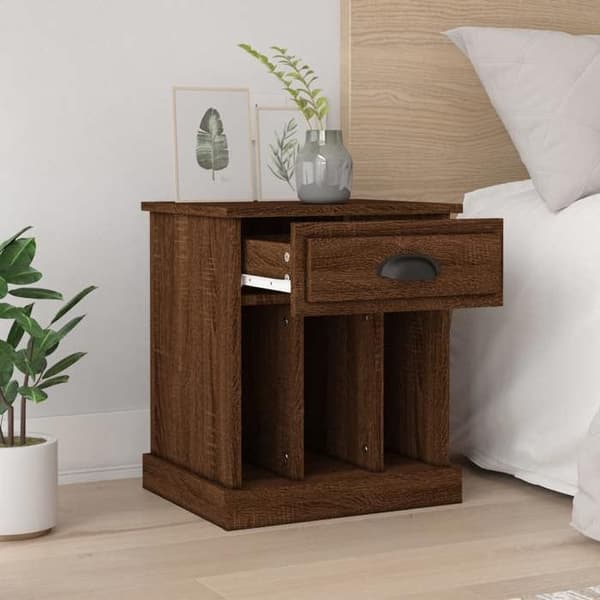 Maison Exclusive - 2 stk natborde i brunt egetræ 43x36x50 cm Brun ek