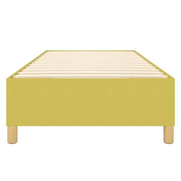 Maison Exclusive - Sängram med ribbor grön 90x190 cm tyg