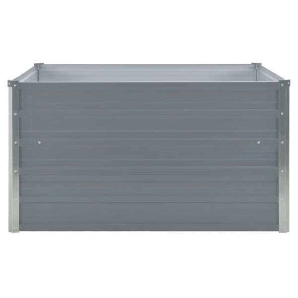 Maison Exclusive - Jardinière 100 x 100 x 45 cm Galvaniserat stål Grå Grå