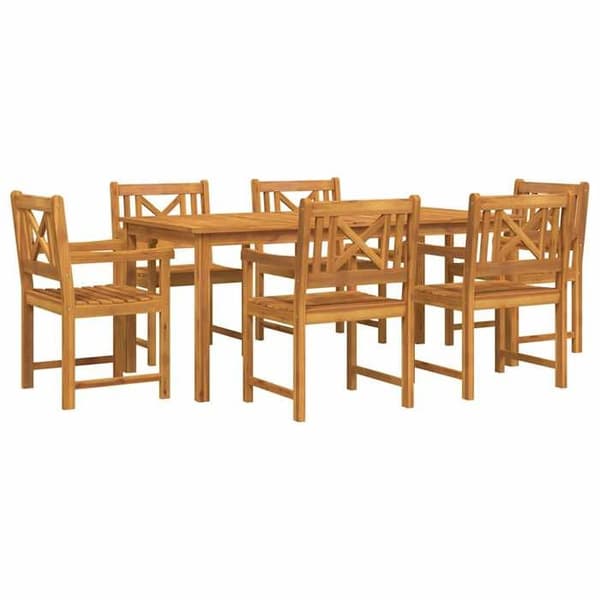 Maison Exclusive - 7 pc spisebordssæt til haven Brun