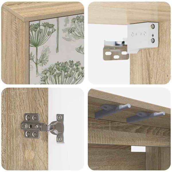 Maison Exclusive - Väggmonterad TV-möbel GOTHA 69 x 33 x 40 cm Sonoma-ek
