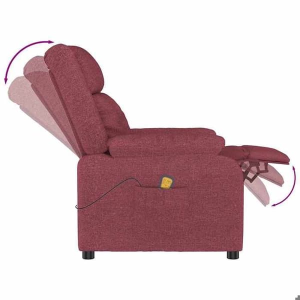 Maison Exclusive - Punainen Bordeaux hierontatuoli Kankainen