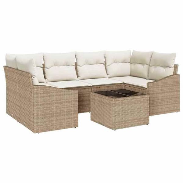 Trädgårdsmöbler - EXKLUSIVT HUS - Modulärt set - Poly rattan - Justerbart bord - 6 platser