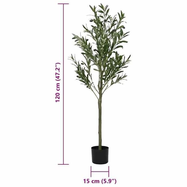Maison Exclusive - Kunstig oliven 450 blade 120 cm grøn