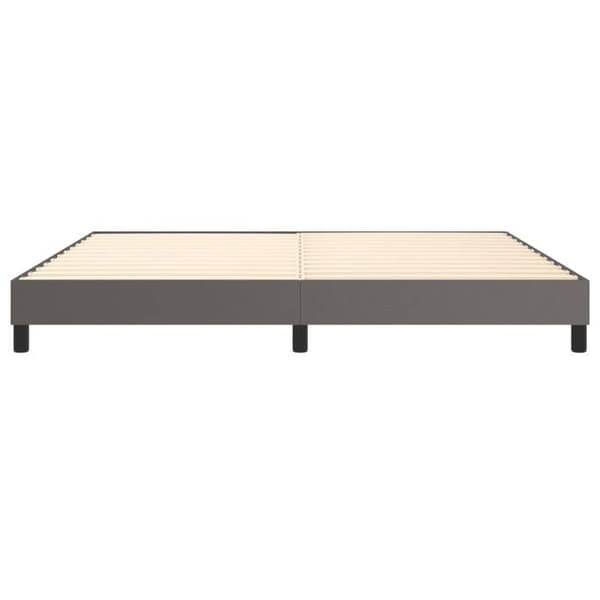 Maison Exclusive - Harmaa sänkyrunko, jossa on lattiapuut 200x200 cm keinonahkaa Grå