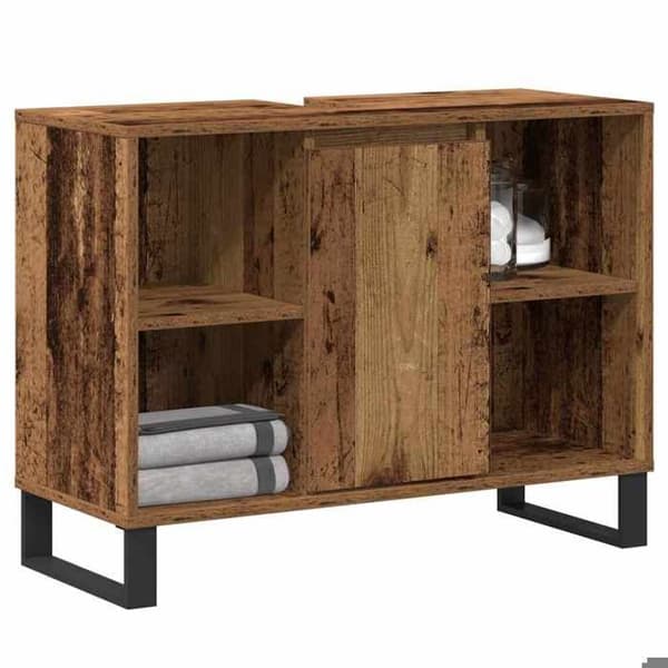 Maison Exclusive - Badeværelsesskab i gammelt træ 80 x 33 x 60 cm